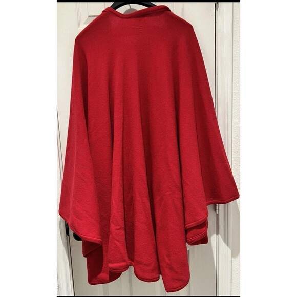 Berk Burlington Arcade London Vintage Red Wool Shawl - Picture 2 of 3